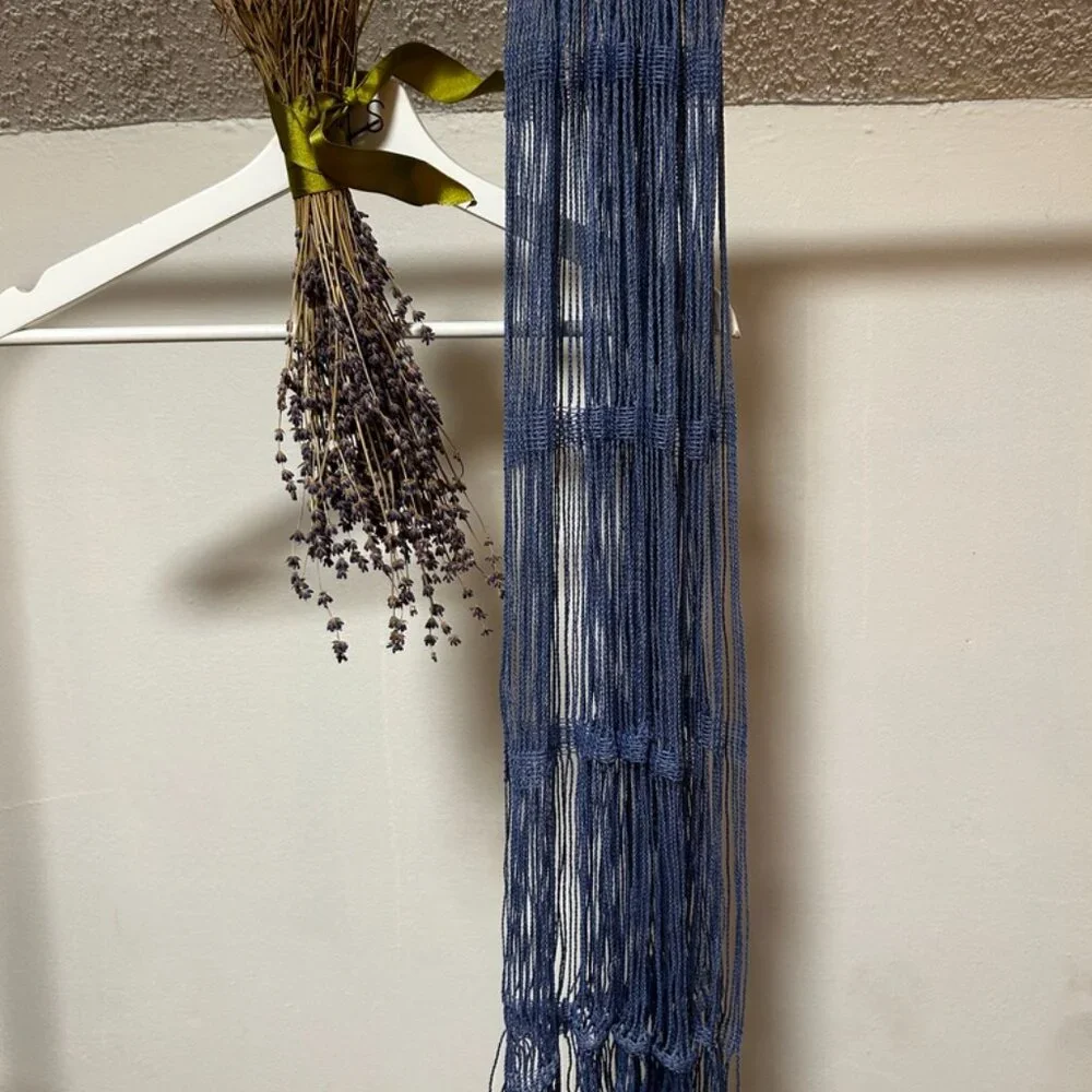 Unique, blue scarf - Picture 4 of 4